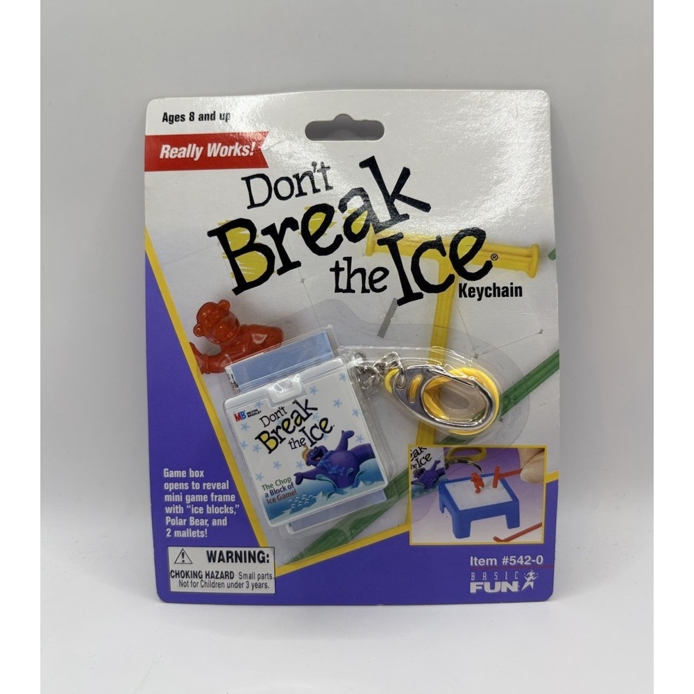 Don't Break the Ice Keychain Mini Game 2000 Basic Fun Milton Bradley